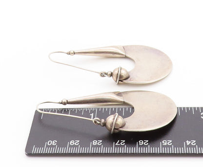 925 Sterling Silver Vintage Earrings MEXICO Designer Drop Hoops   EG13585