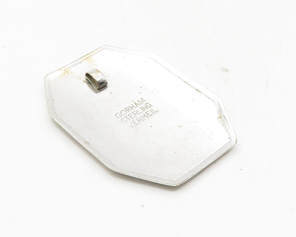 GORHAM 925 Sterling Silver  Vintage 2 Tone Perched Love Birds Pendant  PT7936