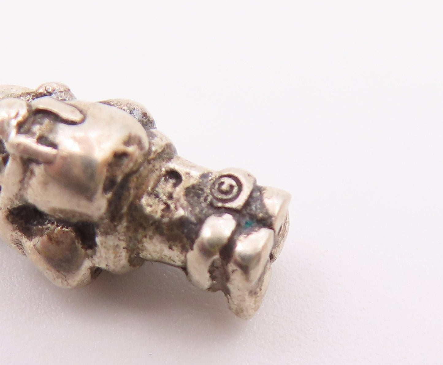 925 Sterling Silver  Vintage Petite Santa Clause Christmas Pendant  PT17284
