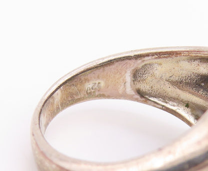 925 Sterling Silver Vintage Ring Minimalist Pointed Top Design  Sz 7  RG33203