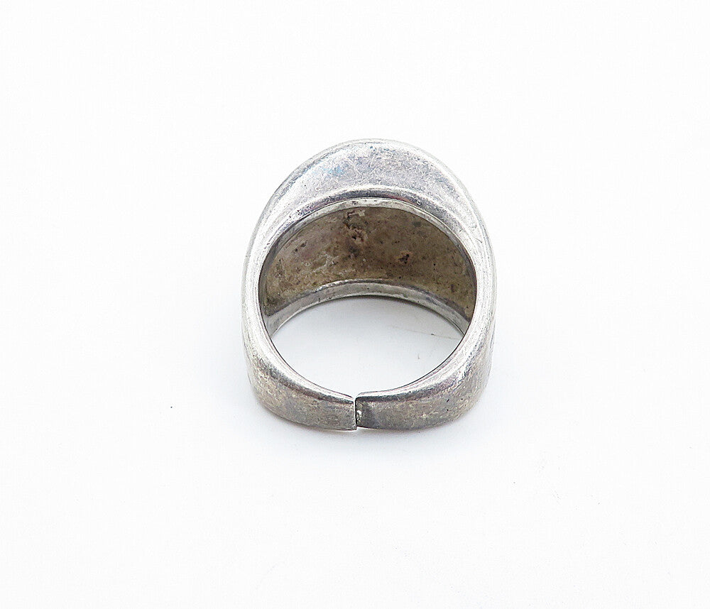 FRANCIS STEBBINGS 925 Silver  Vintage Shiny Fluted Dome Band Ring Sz 7  RG4318