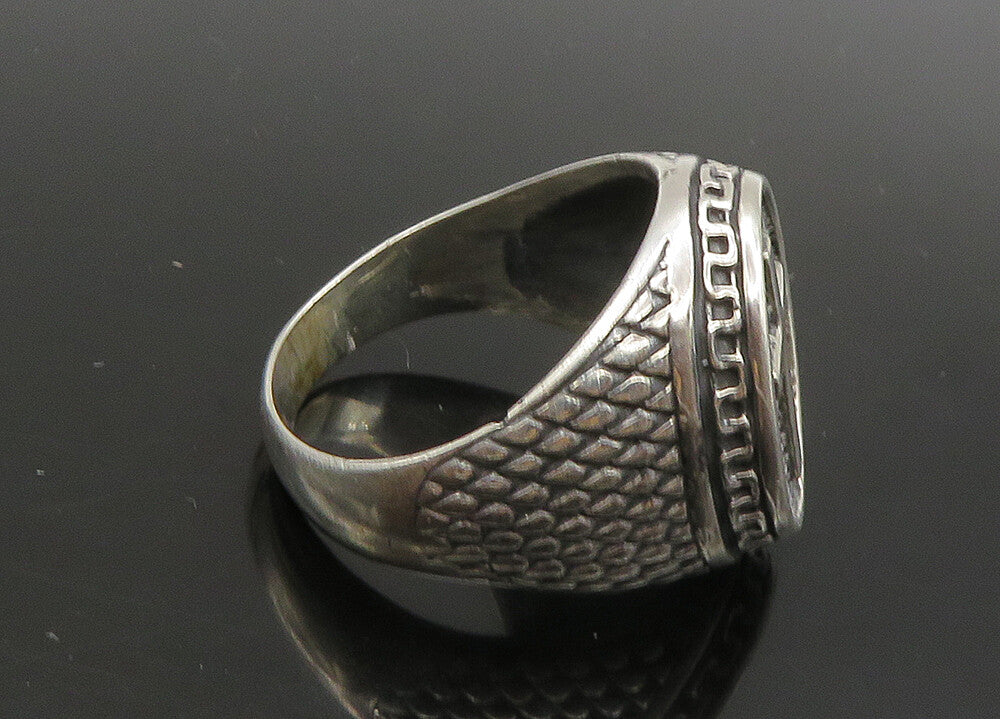 925 Sterling Silver  Vintage Large Religious Cross Band Ring Sz 12.5  RG23534