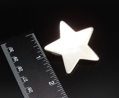 BRENDA SCHOENFELD 925 Sterling Silver Vintage Star Non Pierced Earrings  EG11756