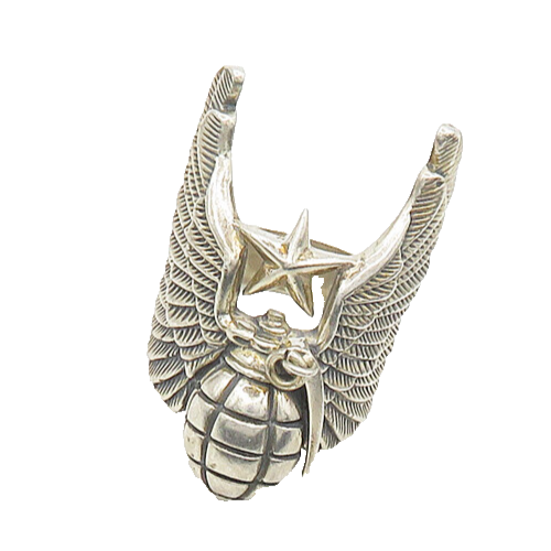 925 Sterling Silver Vintage CHRISTIAN AUDIGIER Grenade Wings Ring Sz 11  RG17726