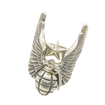 925 Sterling Silver Vintage CHRISTIAN AUDIGIER Grenade Wings Ring Sz 11  RG17726