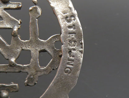 925 Sterling Silver  Vintage United States Navy My Son Brooch Pin  BP9281