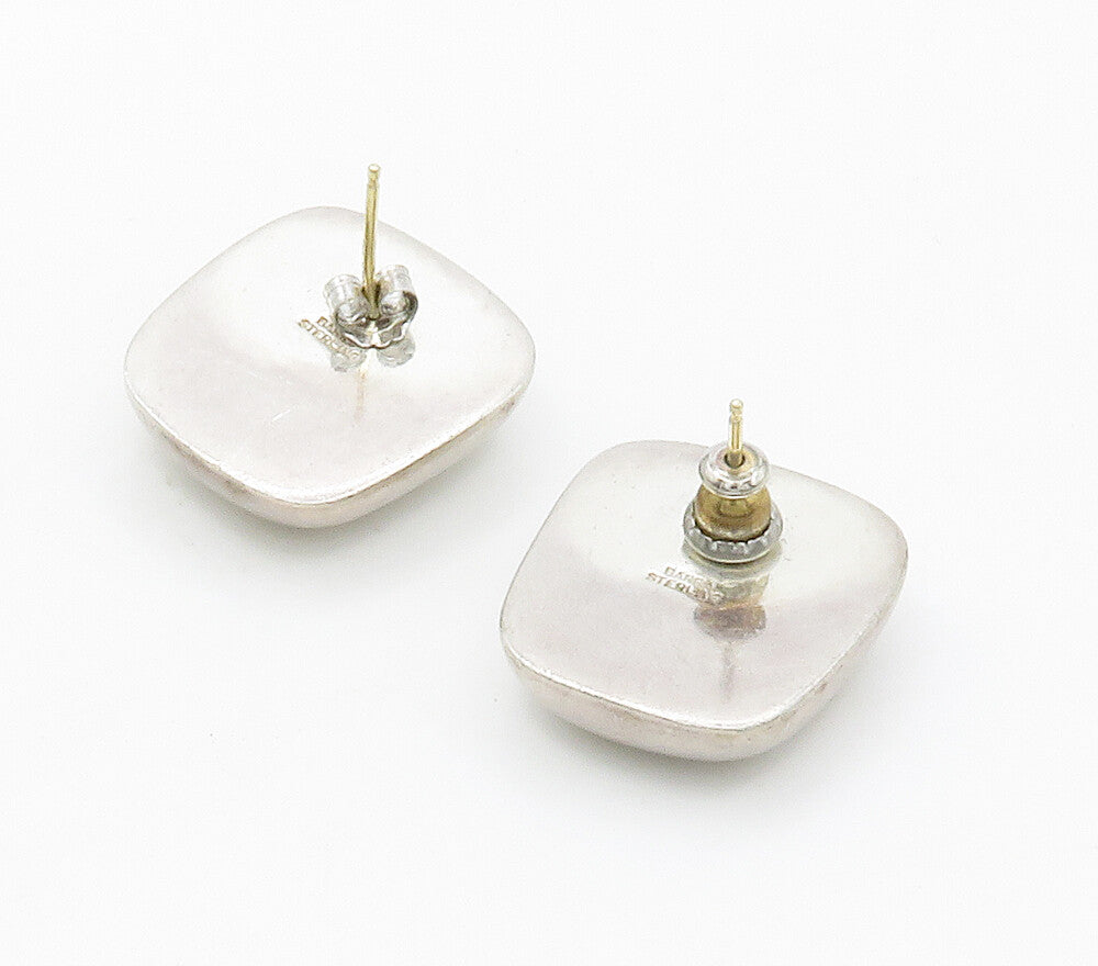 BARRA 925 Silver & 14K GOLD  Vintage Minimalist Hollow Drop Earrings  EG7725