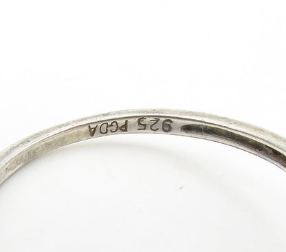 PAGODA 925 Silver  Vintage Genuine Diamonds Butterfly Band Ring Sz 6.5 RG17038
