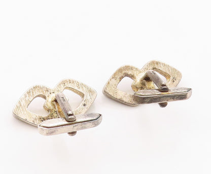 925 Sterling Silver  Vintage Shiny Open Infinity Loop Cuff Links  TR1641