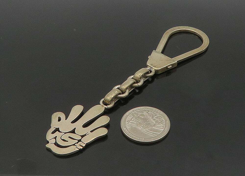 EUROPEAN 925 Sterling Silver  Vintage Shiny Smooth Hand Key Chain  TR2957
