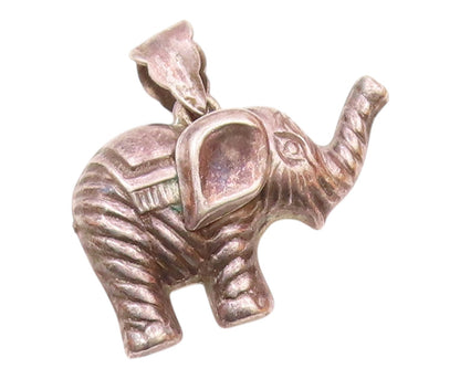 925 Sterling Silver  Vintage Hollow Elephant Animal Motif Pendant  PT19219