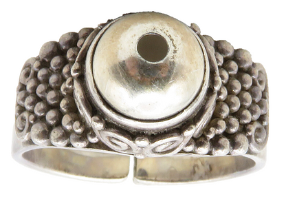 SAJEN 925 Sterling Silver  Vintage Bubble Swirl Detail Band Ring Sz 8  RG12624