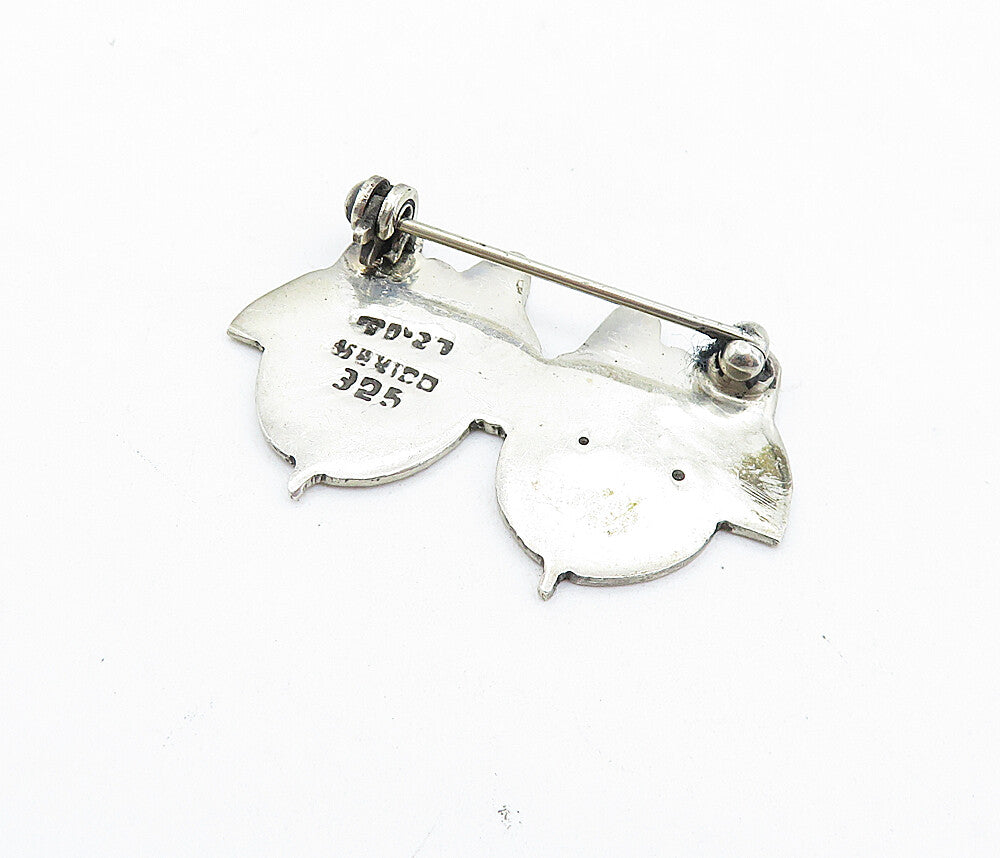MEXICO 925 Sterling Silver  Vintage Smiling Little Girls Brooch Pin  BP2382