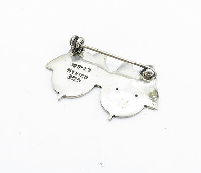MEXICO 925 Sterling Silver  Vintage Smiling Little Girls Brooch Pin  BP2382