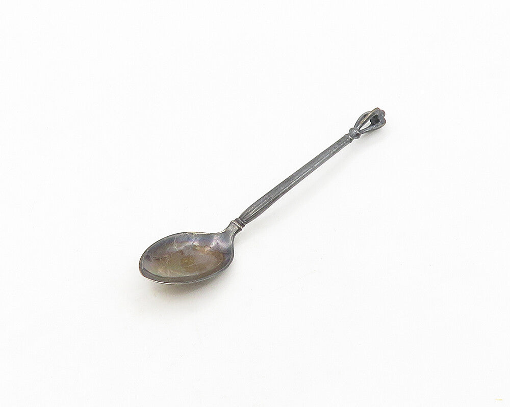 SORENSEN DENMARK 925 Sterling Silver  Vintage Dark Tone Espresso Spoon  TR2469