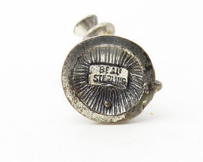 BEAU 925 Sterling Silver  Vintage Old Fashioned Telephone Pendant  PT9433