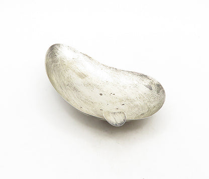 MEXICO 925 Sterling Silver  Vintage Dark Tone Pear Shaped Ash Tray  TR1565