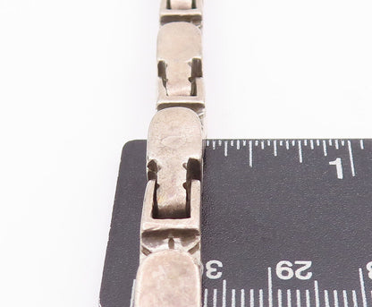 925 Sterling Silver Vintage Bracelet MEXICO Brutalist Heavy Cutout  BT10659