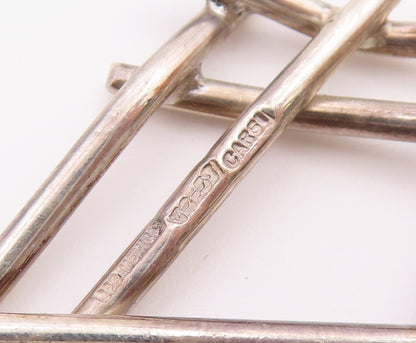 CARSI MEXICO 925 Sterling Silver  Vintage Shiny Modernist Brooch Pin  BP9250