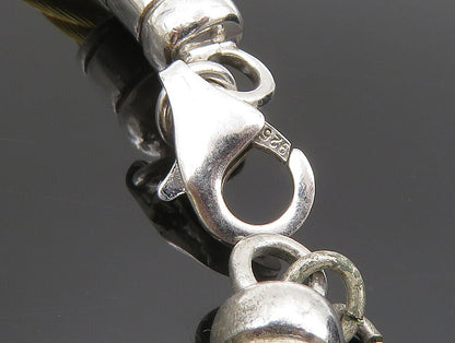 925 Silver  Vintage Genuine Diamonds Love Heart Gold Plated Bracelet  BT9346
