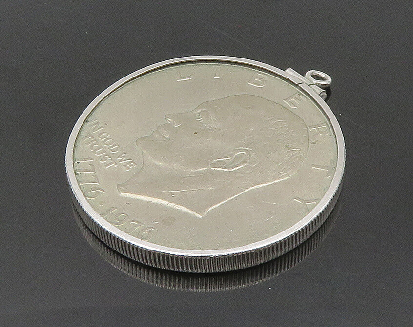 925 Sterling Silver  Vintage United States Dollar Coin Medal Pendant  PT14351
