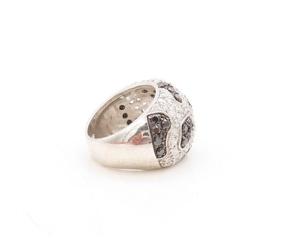 925 Sterling Silver Vintage Ring Designer Spinel & Topaz Inlay  Sz 7  RG31274