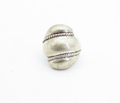 ESPO 925 Sterling Silver  Vintage Rope Twist Bypass Band Ring Sz 7.5  RG5853