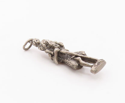 925 Sterling Silver  Vintage Saint Christopher Religious Pendant  PT16408