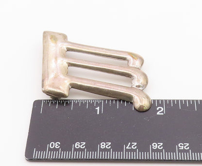 925 Sterling Silver Vintage Brooch Pin MEXICO Musical Note Cutout  BP12604