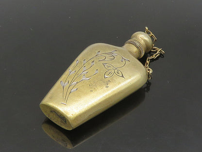 EAST EUROPEAN 925 Silver  Vintage Floral Etched Perfume Bottle (OPENS)  TR3236
