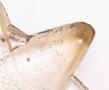 925 Sterling Silver Vintage Brooch Pin Modernist Musical Instrument Hat  BP12467