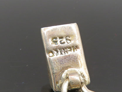 MEXICO 925 Sterling Silver Vintage Two Tone Diamond Shape Link Bracelet BT9456