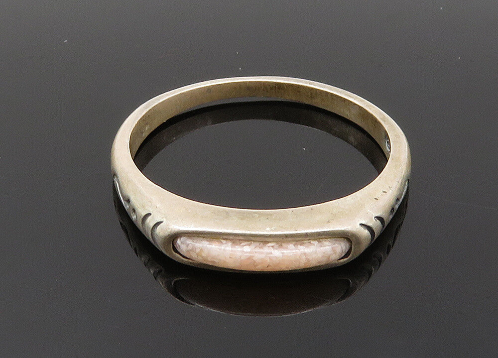 CAROLYN POLLACK 925 Sterling Silver Vintage Rhodochrosite Band Ring Sz 8 RG20359