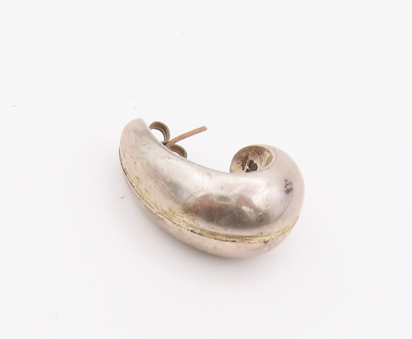 14k Gold 925 Sterling Silver Earrings Minimalist Swirly Roxie Hoops  EG12830