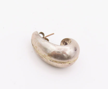 14k Gold 925 Sterling Silver Earrings Minimalist Swirly Roxie Hoops  EG12830