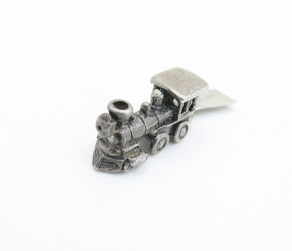 POST BELL TRADING 925 Silver Vintage Old Fashioned Steam Train Pendant PT4192