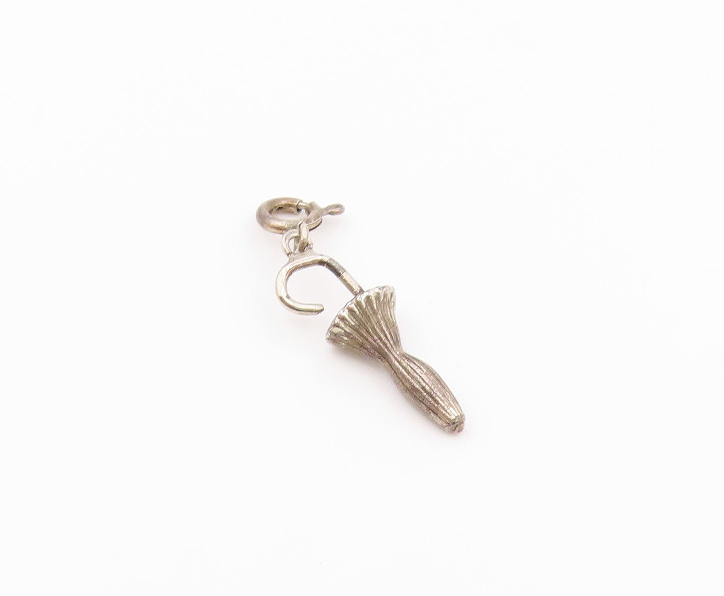 925 Sterling Silver  Vintage Petite Umbrella Motif Drop Pendant  PT17390