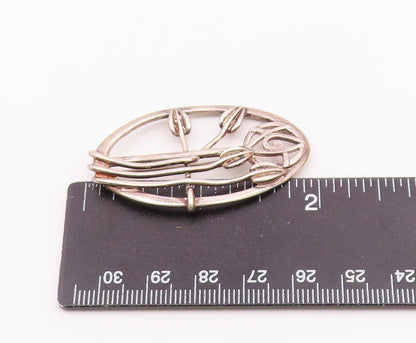 CJL IRELAND 925 Silver  Vintage Openwork Flower Design Brooch Pin  BP9872