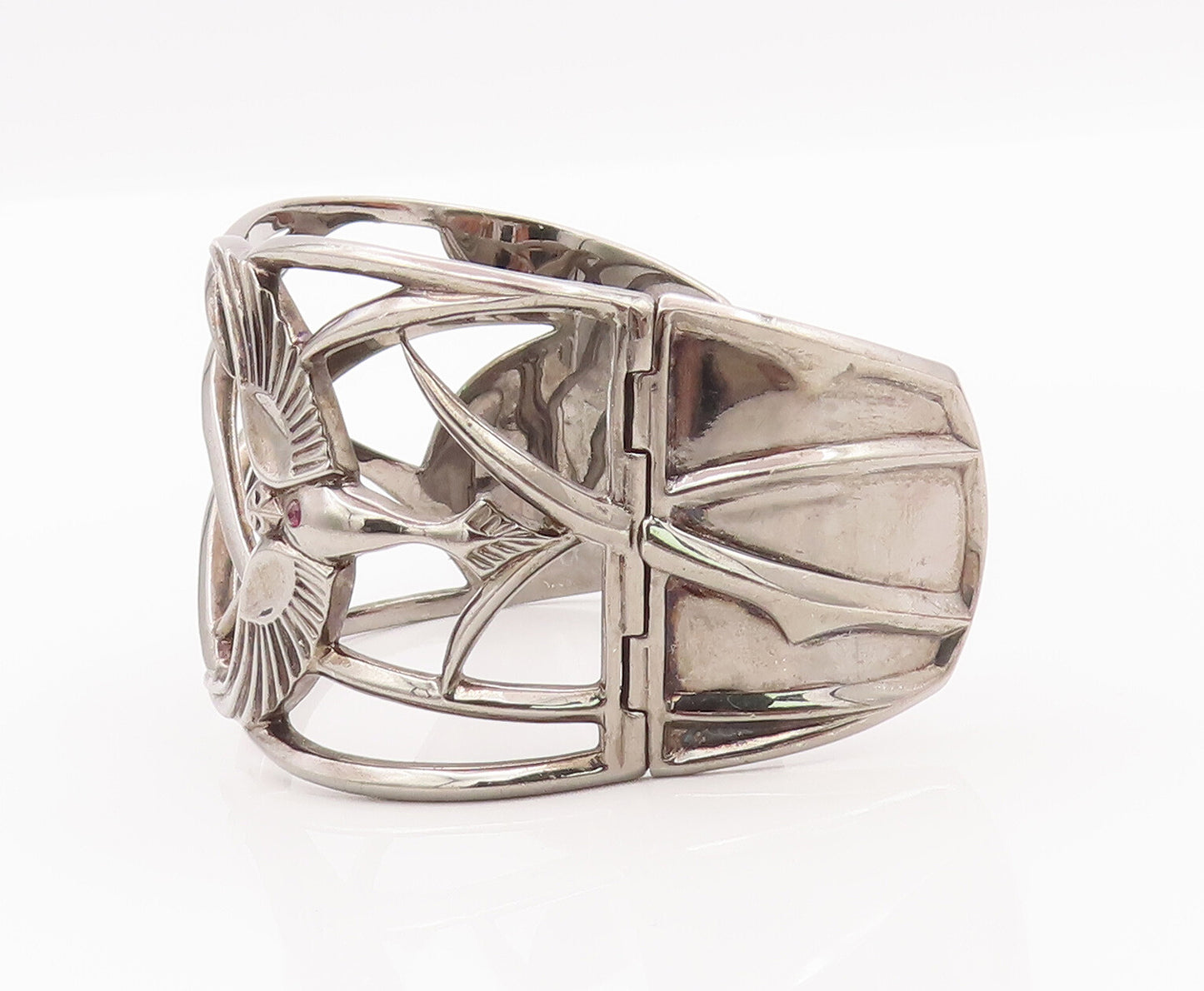 925 Sterling Silver Vintage Bracelet STEPHEN WEBSTER Cutout Rare Phoenix BT10458