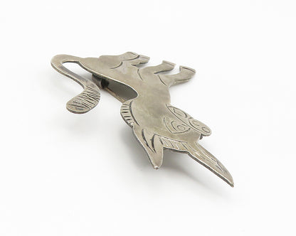 MEXICO 925 Sterling Silver  Vintage Donkey Etched Detail Brooch Pin  BP5338