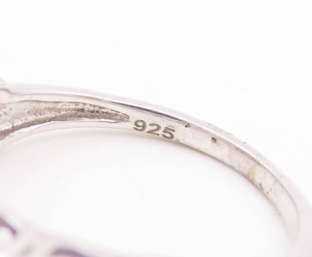 925 Sterling Silver Vintage Ring Oval Cut Tanzanite Band  Sz 7  RG29749