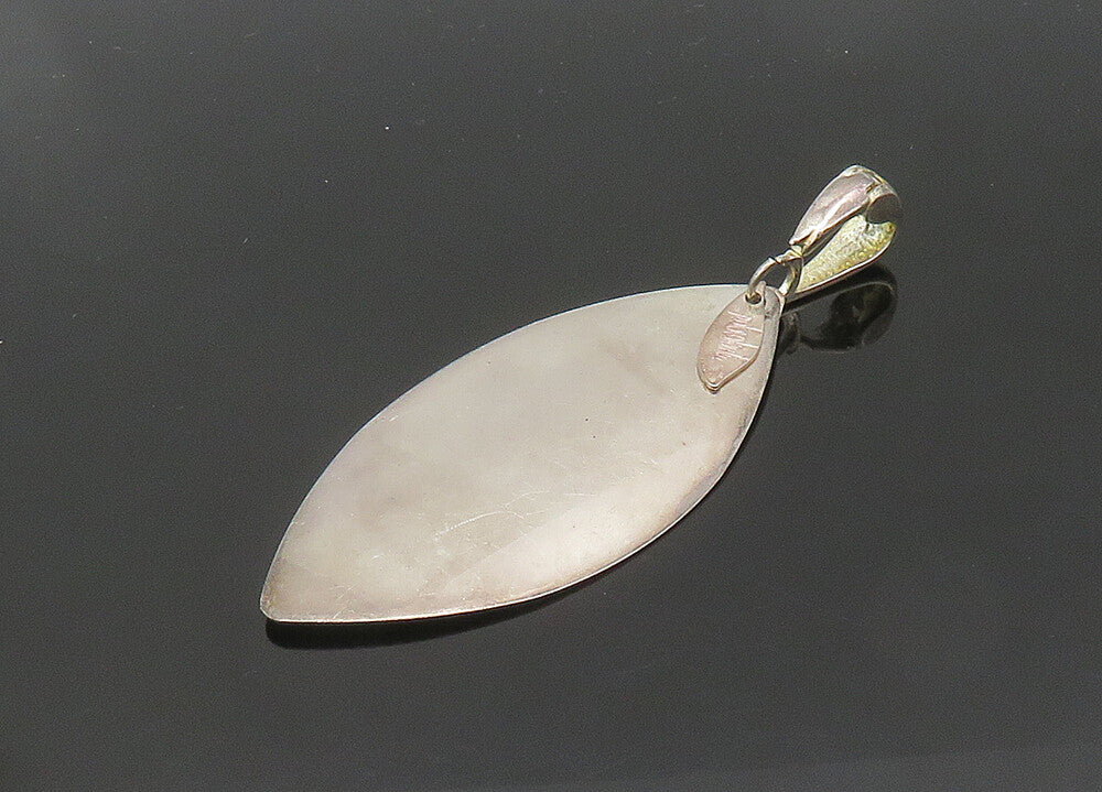 PAOLA VALENTINI 925 Sterling Silver  Vintage Pointed Oval Pendant  PT17048