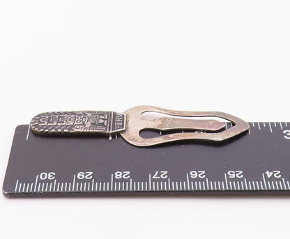 PERU 925 Sterling Silver  Vintage Aztec Mayan Warrior Bookmark  TR3416