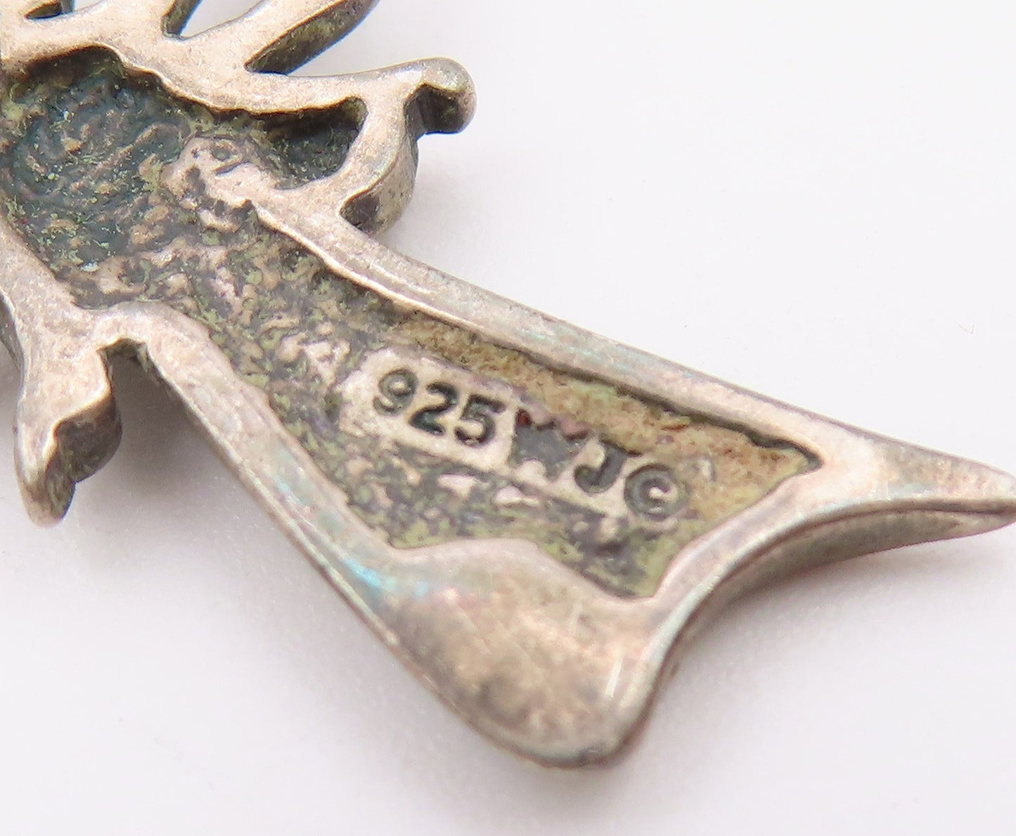 925 Sterling Silver  Vintage Angel Woman With Gown Pendant  PT21129