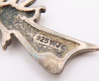 925 Sterling Silver  Vintage Angel Woman With Gown Pendant  PT21129