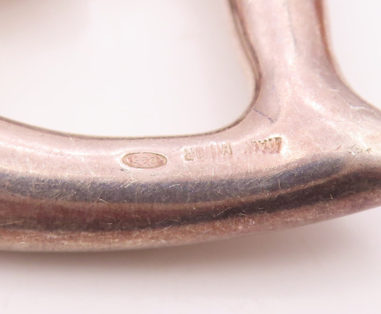 925 Sterling Silver  Vintage Open Puffy Floating Love Heart Pendant  PT20751