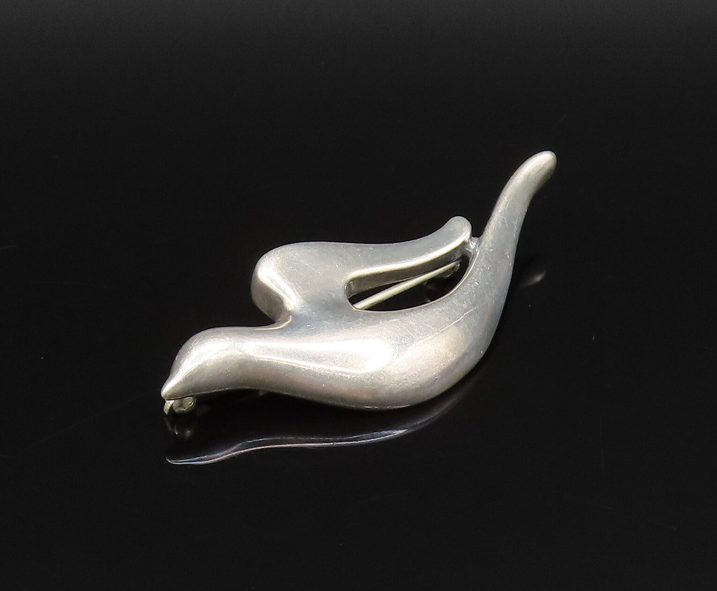 JAMES AVERY 925 Sterling Silver Vintage Minimalist Dove Bird Brooch Pin BP9793