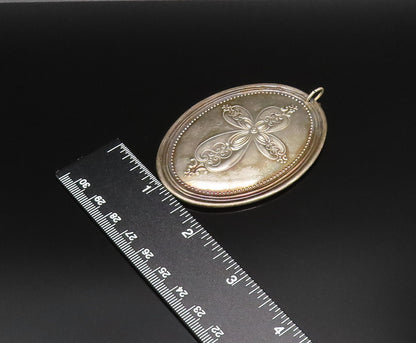TOWLE 925 Silver  Vintage 1972 Hollow Dove Birds & Cross Drop Pendant  PT21475