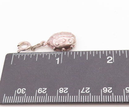925 Sterling Silver Vintage Pendant Dark Tone Beetle Charm PT24727