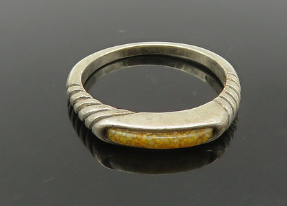 CAROLYN POLLACK 925 Sterling Silver Vintage Jasper Dome Band Ring Sz 6 RG21312